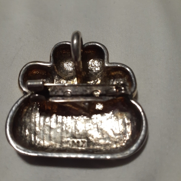 MJ Paw Print brooch pendant and earrings set - Picture 3 of 3